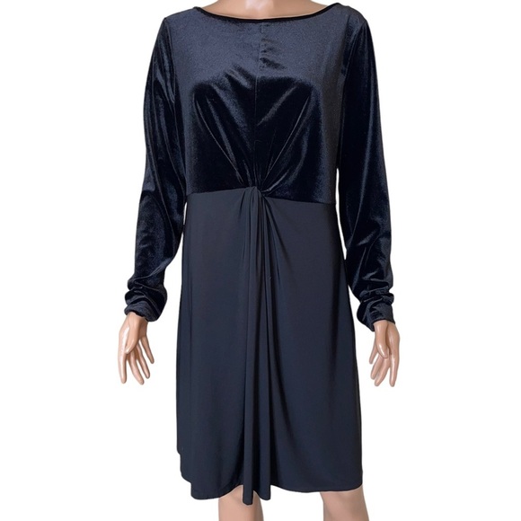 Michael Kors dress Women's Velvet Twist Sheath Dress in black SZ L NEW - Picture 3 of 11